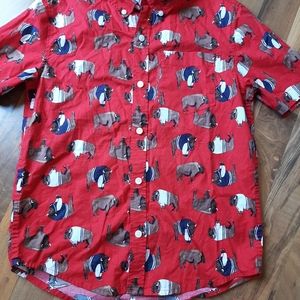 Boys Old Navy Buffalo Print Short Sleeve shirt